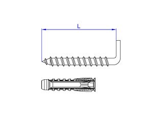 SA-TE AL [CP] Soportes de fijación para sanitarios. Fijación de termos y calentadores. Alcayata. 2 PCS x KIT